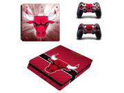 NBA Chicago Bulls PS4 Slim Skin Sticker Decal Vinyl For Sony PS4 PlayStation 4 Slim Console and 2 Controllers Stickers