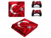 Turkey Flag Ps4 Slim Skin Stickers For Playstation 4 Slim PS4 Slim Console 2 Pcs Vinyl decal Skin Stickers for Controller