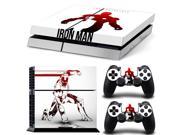 Iron Man Design sticker for ps4 skin PVC vinyl cover decal for ps4 sticker for ps4 games console and 2 controllers