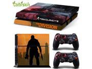 PVC vinyl skin cover for playstation 4 Tom clancy s the division custom sticker for ps4 console and controllers skin sticker