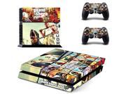 Hot Grand Theft Auto V Style Vinyl Game Protective Skin Sticker for Sony PS4 PlayStation 4 2 controller skins PS4 Stickers