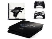 Game Thrones Winter is Coming Stark Decal PS4 Sticker Wrap for Sony PlayStation 4 Console and 2 Controllers Decorative Skin