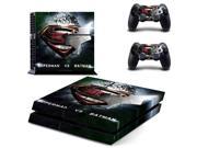 Custom Superman VS Batman PS4 Skin Sticker for Sony PS4 console and controller