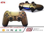 Hot Gold Carbon Fiber Sticker Decal Case Cover For Sony for PS4 Playstation 4 Controller PVC