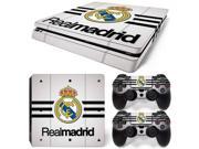 real Madrided and FCM design sticker for PS4 slim console and two controller skin covers TN P4Slim 0464