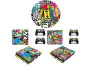 Graffiti Series Vinyl Game Protective Skin Sticker For Playstation 4 Decal Cover Sticker For PS4 Gaming Console 2 Controller