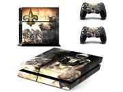 NFL Orleans Saints PS4 Skin Sticker Decal Vinyl For Sony PS4 PlayStation 4 Console and 2 Controller Stickers
