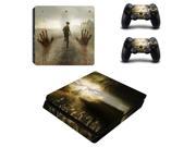THE WALKING DEAD Design Skin Cover For PS4 Slim Skin For Sony Playstation 4 Slim Console and Controller Skin For PS4 Slim Decal