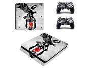 Turkey Football Besiktas PS4 Slim Skin Sticker Decal For Sony PS4 PlayStation 4 Slim Console and 2 Controllers Stickers