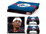 NBA Philadelphia 76ers PS4 Skin Sticker Decal Vinyl For Sony PS4 PlayStation 4 Console and 2 Controller Stickers
