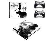 Anime Kingdom Hearts Desgin Cover for PS4 Slim Skin For Playstation 4 Slim Console 2Pcs Vinyl Decal For PS4 Silm Controller