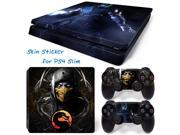 Mortal Kombat X PVC Vinyl Skin Sticker Protector Decal for Sony PS4 Slim Console 2 PCS Controller Cover Skin Stickers