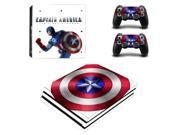 Captain America Skin Decal Cover For PS4 Pro 2PCS Controller Vinyl Skin Sticker Protector For Sony Playstation 4 Pro Console