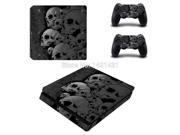 Skulls For PS4 Slim Skin Sticker Decals for PlayStation4 Slim Console and 2 controller skins