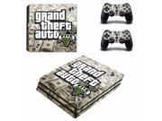Maney GTA PS4 Pro Skin Sticker For Sony Playstation 4 PRO Console protection film and 2Pcs Controller Skins