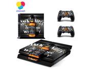 Jack Daniels For PS4 Console Stickers For Sony PlayStation 4 Console System Vinyl Decal Design For DualShock 4 Controller Skins