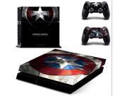 Marvel Captain America PS4 Skin Sticker Decal For Sony PS4 PlayStation 4 Console and 2 Controllers Stickers