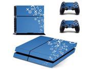 Blue style Skin Sticker For PS4 Playstation 4 Console 2 Controllers Vinyl Decal