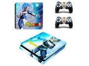 Anime Dragon Ball Super Vegeta PS4 Slim Skin Sticker Decal For Sony PS4 PlayStation 4 Slim Console and 2 Controllers Stickers