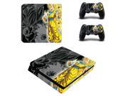 Japan Anime Dragon Ball PS4 Slim Skin Sticker Decal For Sony PS4 PlayStation 4 Slim Console and 2 Controllers Stickers