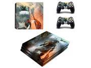 The Elder Scroll V Skyrim PS4 Pro Skin Sticker Decal For Sony PS4 PlayStation 4 Pro Console and 2 Controllers Stickers
