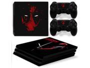 Deadpool 2 Vinyl Decal PS4 Pro Skin Stickers for Sony PlayStation 4 Pro Console and 2 Controllers Decorative Skins