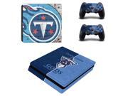NFL Tennessee Titans PS4 Slim Skin Sticker Decal For Sony PS4 PlayStation 4 Slim Console and 2 Controllers Stickers