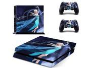 Film Frozen PS4 Skin Sticker Decal Vinyl For Sony PS4 PlayStation 4 Console and 2 Controllers Stickers