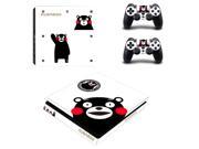 Kumamon PS4 Slim Skin Sticker Decal For Sony PS4 PlayStation 4 Slim Console and 2 Controllers Stickers