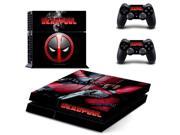 Deadpool Vinyl Decal PS4 Skin Stickers Wrap for Sony PlayStation 4 Console and 2 Controllers Decorative Skins