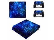 Blue Shining Star Ps4 Slim Skin Stickers For Playstation 4 Slim PS4 Slim Console 2 Pcs Vinyl decal Skin Stickers for Controller
