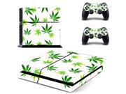 Green Leaves 2Pcs Protective Skins For Sony PS4 Controller Vinyl Decal Skin Sticker Cover For Sony Playstation 4 Game Console