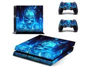 Vinyl Decal Protective Skin Cover Sticker for Sony playstation PS4 And 2 Dualshock Controllers Skull Style ps4 skin