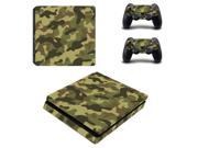 camouflage 2 Vinyl Decal PS4 Slim Skin Stickers Wrap for Sony PlayStation 4 Slim Console and 2 Controllers Decorative Skins