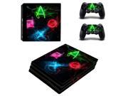 Game Symbol Design Skin PS4 Pro Console Sticker For Sony PlayStation 4 Pro Console Vinyl Decal Design For Pro Controller Skin