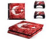Vinly Colorskin Sticker of Turkey Flag Sticker for ps4 skin PVC vinyl cover For Sony Playstation 4 PS4 Console and 2 Controller