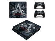 Assassins Creed Decal Skin For PS4 Slim Console Cover For Sony Playstaion 4 Slim Decal Stickers 2Pcs Controller Protective Skins