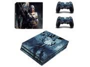 Vinyl for The witcher 3 wild hunt PS4 Pro Console Sticker For Sony PlayStation 4 Pro Console Vinyl Decal For Pro Controller Skin