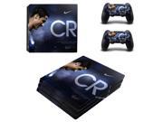 CR7 Football Vinyl Decal PS4 Pro Skin Stickers for Sony PlayStation 4 Pro Console and 2 Controllers Decorative Skins