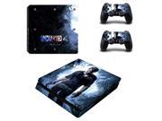 PS4 Slim Uncharted 4 Skin Sticker Decals Designed for PlayStation4 Slim Console and 2 controller skins