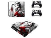 DC Suicide Squad Harley Quinn PS4 Slim Skin Sticker Decal For Sony PS4 PlayStation 4 Slim Console and 2 Controllers Stickers