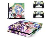 cute anime girl PS4 Skin Stickers Vinyl Decal For Sony Playtation 4 console and 2 Controllers Skin