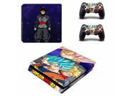 Dragon Ball Super Decal PS4 Slim Skin Stickers Wrap for Sony PlayStation 4 Slim Console and 2 Controllers Skins