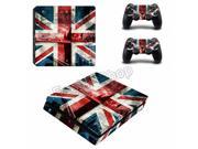 Union Jack Flag UK Skin Sticker For PlayStation 4 Slim Console Controller Cover For PS4 Slim Decals Protector