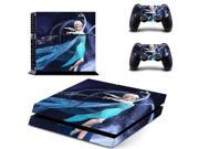 Frozen Decal Skin Stickers For Sony Playstation 4 PS4 Console 2 Pcs Stickers For PS4 Controller
