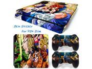 Dragon Ball Vinyl Skin Sticker Decor Decals for Sony PS4 Slim Console 2 PCS Controller Cover Skin Stickers