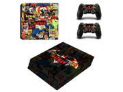 Colorful Skin Sticker Cover Wrap For Sony Playstation 4 Pro Console 2PCS Controller Skin Decal For PS4 Pro