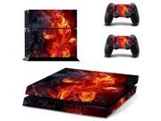 Flame Flower Vinyl Game Protective Skin Sticker For Playstation 4 Decal Cover Sticker For PS4 Gaming Console 2 Controller