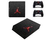 Jordan Basketball Air Logo PS4 Pro Skin Sticker Decal For Sony PS4 PlayStation 4 Pro Console and 2 Controllers Stickers