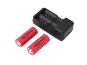 USA STOCK 2pcs 26650 3.7V 8800mAh Rechargeable Li ion Battery Charger For Flashlight